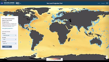 Una nueva herramienta de visualización hará que los datos sobre el aumento futuro del nivel del mar del Intergubernamental sobre Cambio Climático sean más accesibles para las personas de todo el mundo