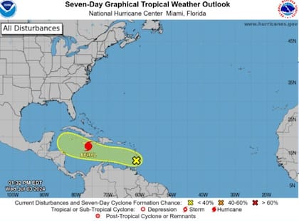Una nueva onda tropical se aprroxima al Caribe, según el NHC