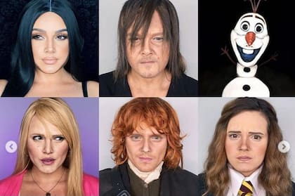 Una obra de arte. Así son las caracterizaciones que hace Leticia Gómez gracias a su maquillaje.