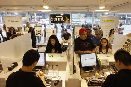 Una oficina comercial de Sprint en San Francisco, Estados Unidos. La compañía de telefonía celular estará liderada por el multimillonario boliviano Marcelo Claure, fundador del fabricante de teléfonos móviles Brightstar