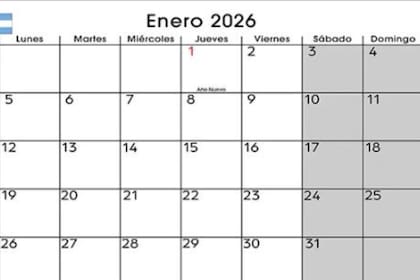 Una opción para imprimir el calendario de enero