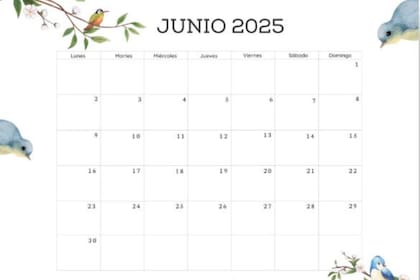 Una opción para imprimir el calendario del mes