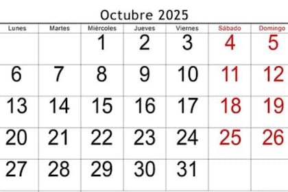 Una opción para imprimir el calendario del mes