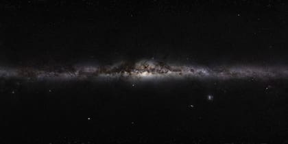 Una perspectiva de canto de la Vía Láctea vista desde la Tierra