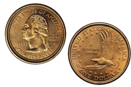 Una pieza de la moneda conocida como "Sacagawea / Quarter Dollar" fue subastada por US$155.250