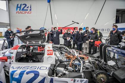 Una pila de combustible el LMPH2G a la vista