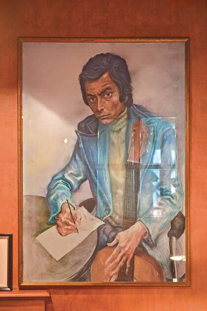 Una pintura. Retratado por Antonio Berni, en 1975