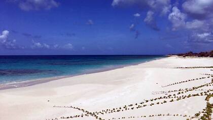 Una playa de Barbuda.