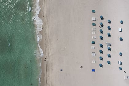 Una playa de South Beach, en Miami Beach, Floridat. (AP/Rebecca Blackwell)