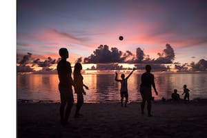 Una playa en Tumon Bay en Guam