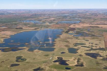 Una postal aérea sobre la situación en los campos de Bolívar