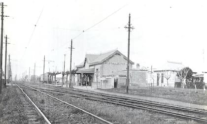 Una postal de la estación Devoto del ferrocarril Urquiza de 1938.
Cortesía revista Devoto y JEHVD.