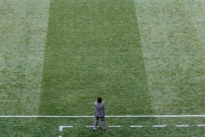 Una postal de Diego Maradona como DT de la selección argentina durante el Mundial de Sudáfrica