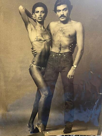 Una postal de sus comienzos como modelo