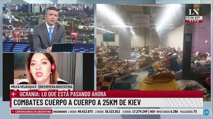Una postal del centro de refugiados que visitó la enfermera argentina (Foto: Captura de TV)