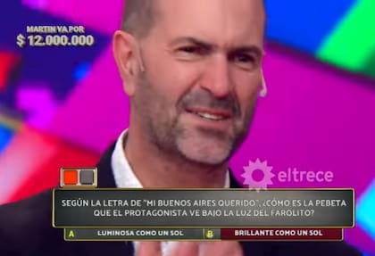 Una pregunta sobre la letra de "Mi Buenos Aires querido", dejó al médico a un paso de romper el récord del programa (Foto: Captura eltrece)