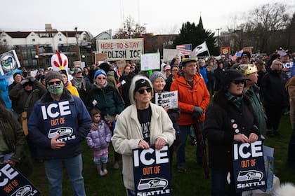 Una protesta contra el ICE en Seattle