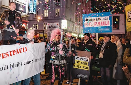Una protesta, en febrero de esta año, para "salvar" esta zona que se transforma