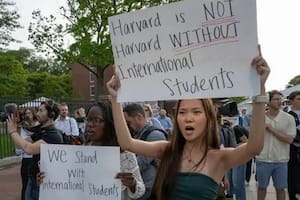 Una protesta en Harvard contra la caza de brujas de estudiantes extranjeros (Archivo)