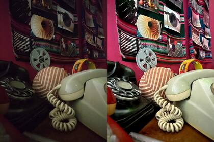 Una prueba con modo nocturno del Motorola One Zoom; la toma normal (izquierda) ya era bastante oscura pero el sensor aporta buena luminosidad; el modo noche (derecha) ilumina la escena, pero agrega algo de ruido