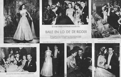 Una publicación de 1957 da cuenta de la celebración del compromiso entre Astrid De Ridder y Carlos Sanguinetti en su casa de la Av. Alvear.