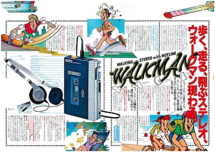 Una publicidad del Walkman de Sony en su debut en Japón