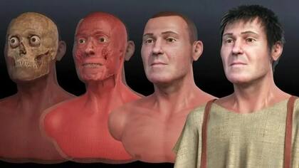 Una reconstrucción del rostro de Valentín hecha por el diseñador brasileño Cícero Moraes