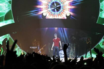 Durante el concierto en Arena Riga, Letonia, el 7 de diciembre de 2014