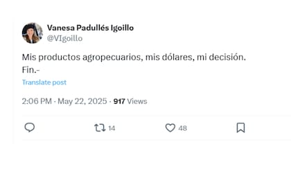 Una referente de Coninagro también se pronunció al respecto
