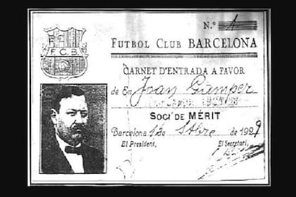 Una reliquia: el carnet de socio de Joan Gamper