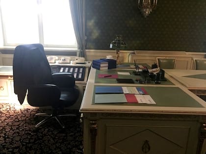 Una réplica del despacho del Presidente Boris Yeltsin, en un museo dedicado a él en Ekaterimburgo