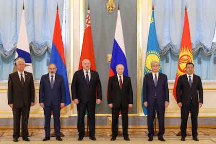 Una reunión del Consejo Económico Supremo Euroasiático en el Kremlin en Moscú, Rusia, el jueves 25 de mayo de 2023. 