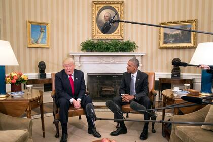 Una reunión en la Casa Blanca poco después de que Donald Trump ganara las elecciones presidenciales