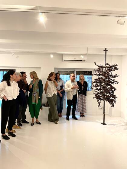 Una reunión organizada en diciembre por Escritorio de arte para promocionar la obra de Lamothe