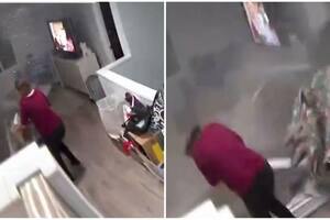 Una roca impactó en la casa de una mujer y causó severos destrozos