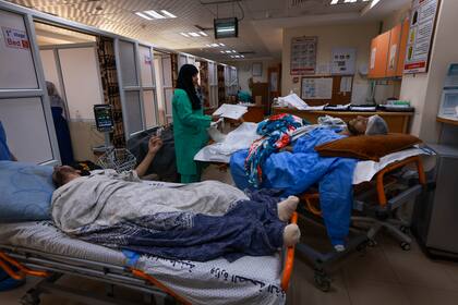 Una sala en el hospital de Al Aqsa