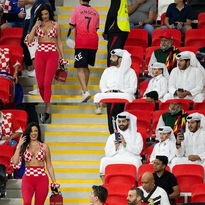 Una secuencia de Ivana Knöll en las tribunas de Doha se viralizó en las redes sociales