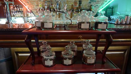 Una selección de tés en el lujoso restaurante