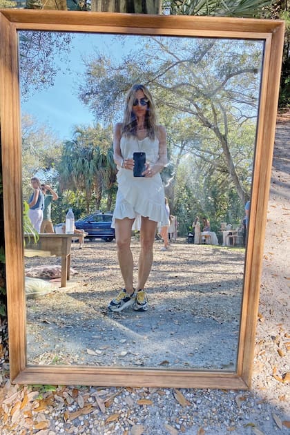 Una
selfie divertida de
María Vázquez antes
de que llegara la
gente.