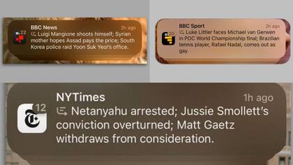 Una serie de noticias falsas inventadas por Apple Intelligence y enviadas a los usuarios de la plataforma