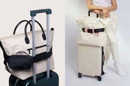 Una simple correa de viaje puede facilitar la organización de las valijas y hacer más ágil el paso por la seguridad del aeropuerto