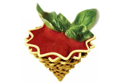 Una simulación de Vortipa, uno de los diseños de pasta que se genera con una impresora 3D