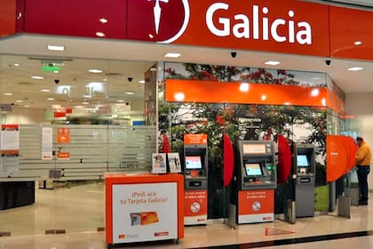 Una sucursal del Banco Galicia