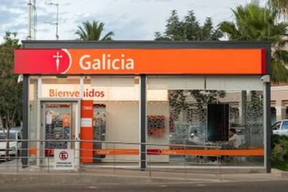 Una sucursal del Banco Galicia, en Buenos Aires.