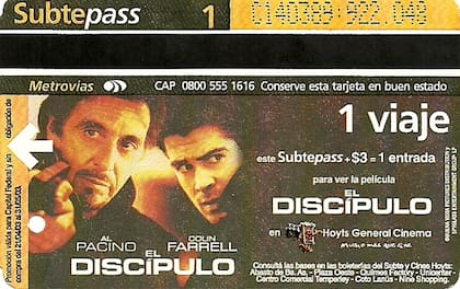 Una tarjeta Subtepass del año 2003