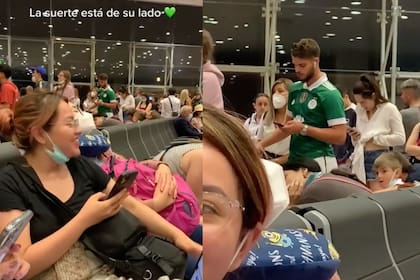 Una tiktoker se encontró con el amor de su vida en un aeropuerto y el desenlace fue prometedor