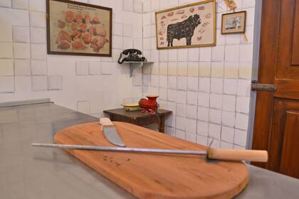 Una típica carnicería, representada en el museo