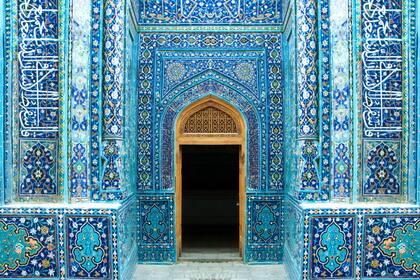 Una tumba en Samarkand, Uzbekistán