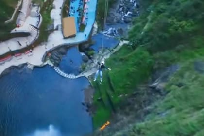 Imagen aérea de la atracción de la que participó Liu en el Parque de Aventuras Malyuyan y que resultó en un trágico desenlace