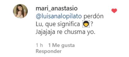 Una usuaria perspicaz notó un extraño emoji en medio de la familia Bublé Lopilato y le consultó a la actriz argentina qué significa.